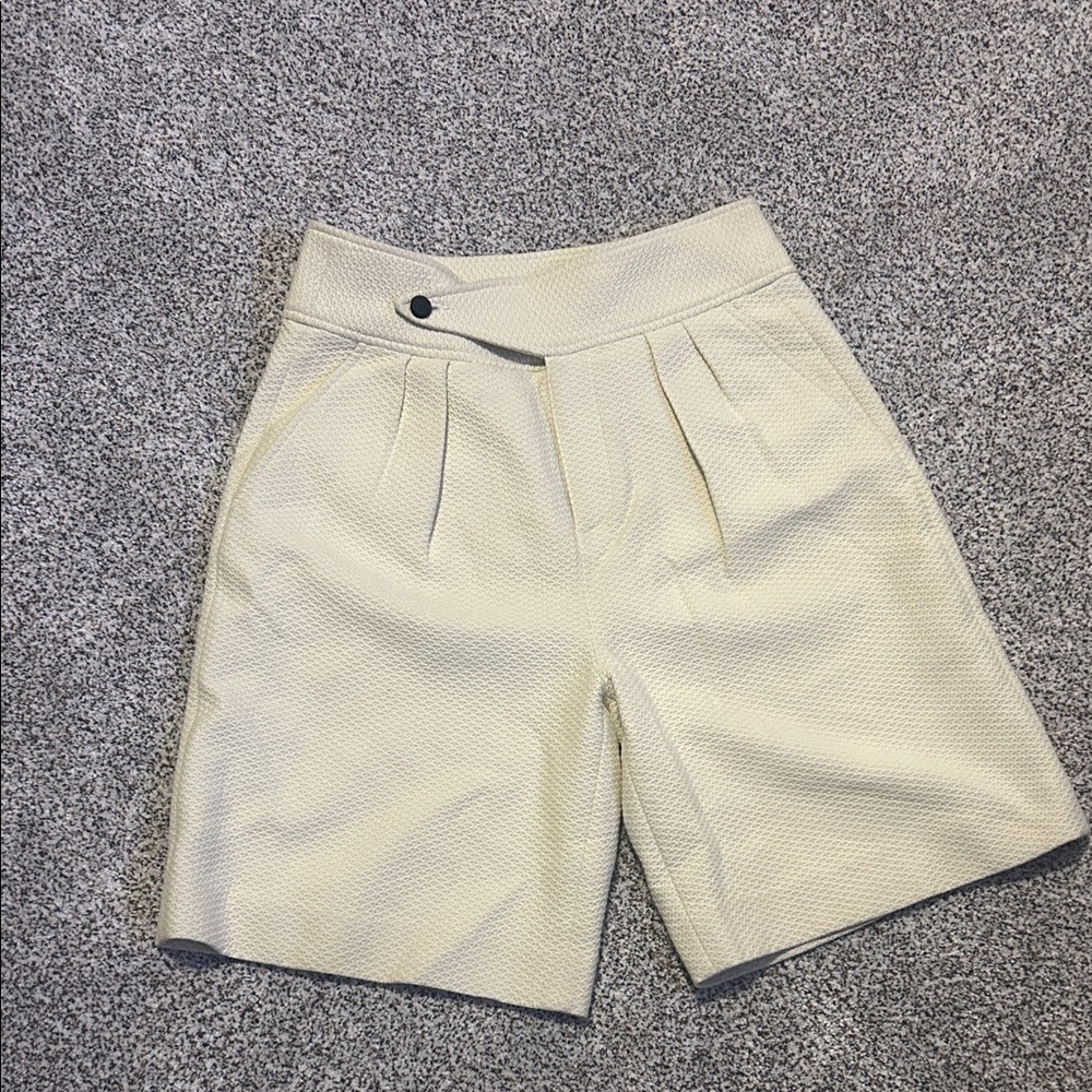 Rag and Bone Cream Textured High-Waist Women's Shorts
